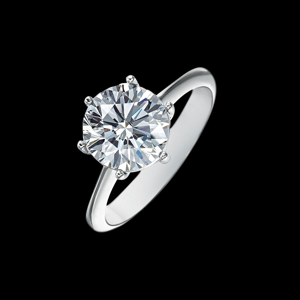 Solitaire Ring 6 Prong Setting Heinz Mayer GmbH Schmuck und Juwelenmanufaktur
