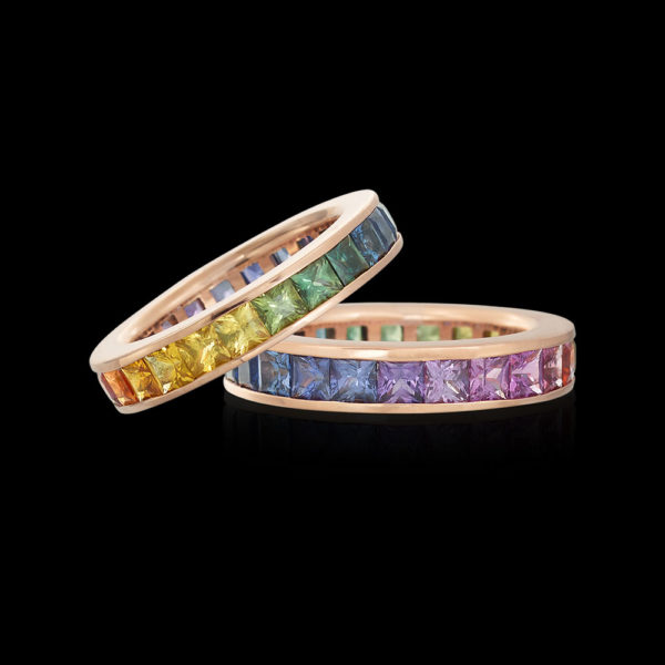 Rainbow Colour Eternity Ringe – Bild 2